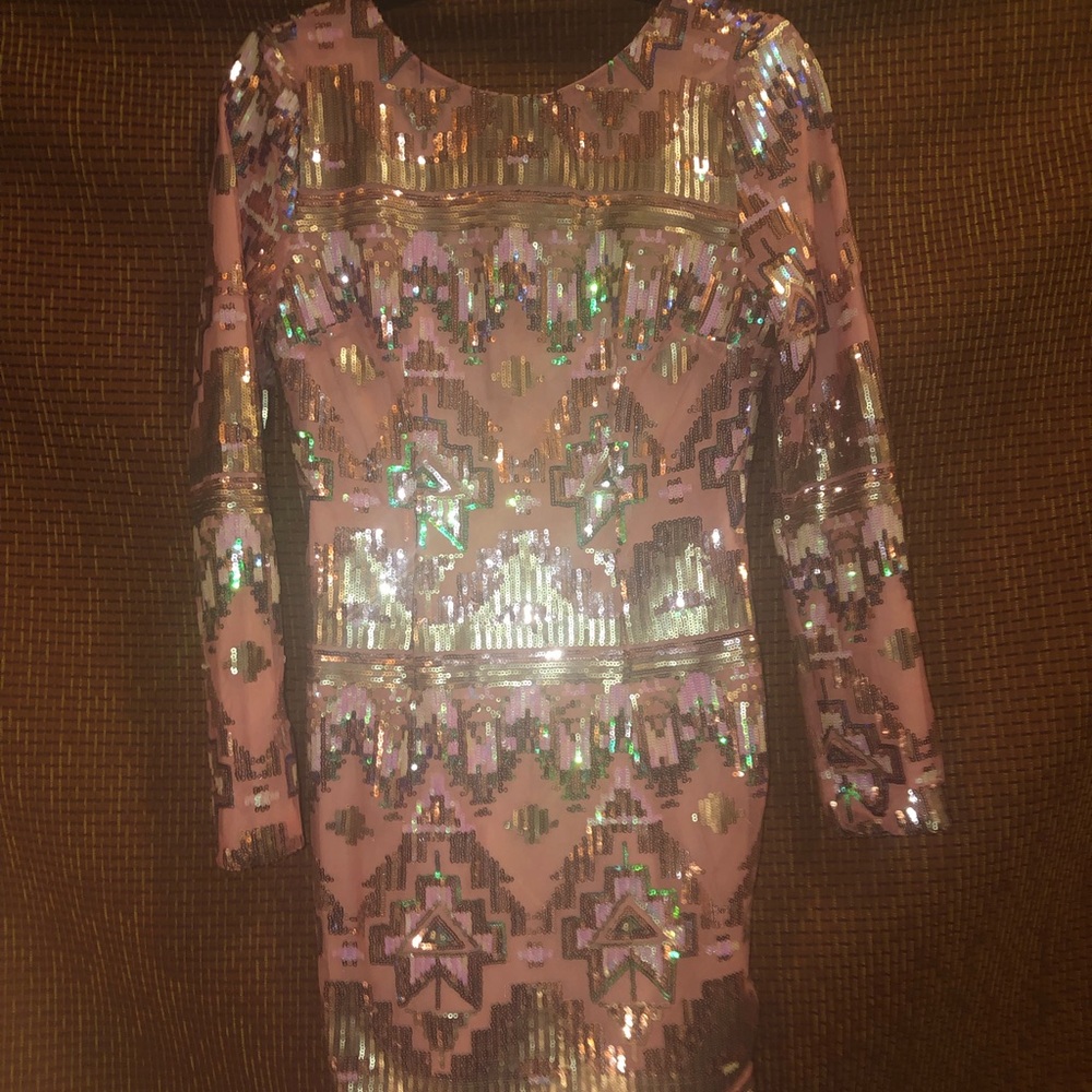 Xtaren Sequined tribal dress